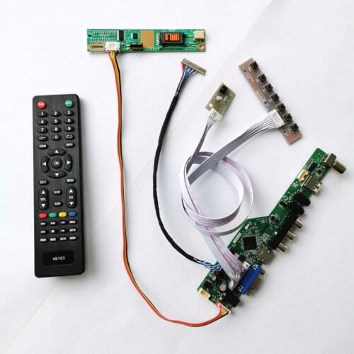 Fit LQ133K1LA04/LQ133K1LA4A 13.3" 1CCFL laptops panel LVDS 20Pins 1280*800 VGA+Audio+USB+Remote screen controller board kit