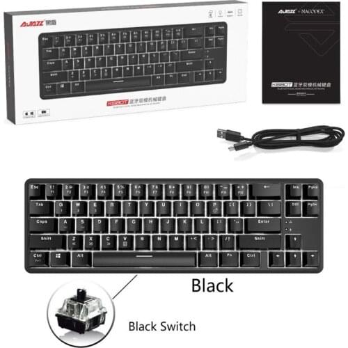 Wired Bluetooth 68 Keys with Anti-ghosting Design Mechanical Keyboard for Ajazz