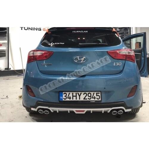 For Hyundai I30 Diffuser 2007-2021 Extension Rear Bumper Attachment Car Styling Auto Accessory Exhaust Universal Spoiler Sill