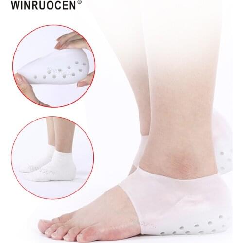 Silicone Invisible Height Increase Insole 2-4CM Lift New Upgrade Soft Socks Shoes Pad for Men Women Cracked Care dropshipping