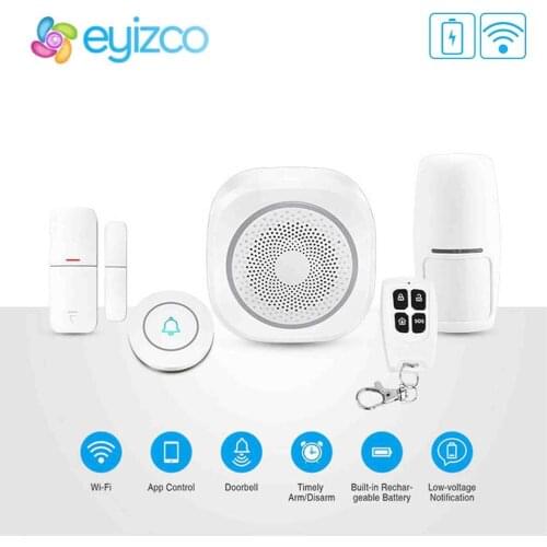 TUYA APP WIFI Alarm System For Home Security Protection With RF433 Doorbell Button Support Alexa Google Assistant Voice Control
