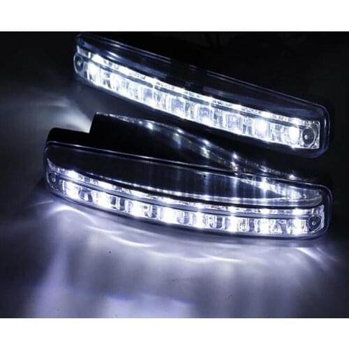 Universal 2Pcs 8 LEDs Car Daytime Running Lights DRL Auto Fog Light Super Bright Waterproof DC 12V For VW Audi BMW