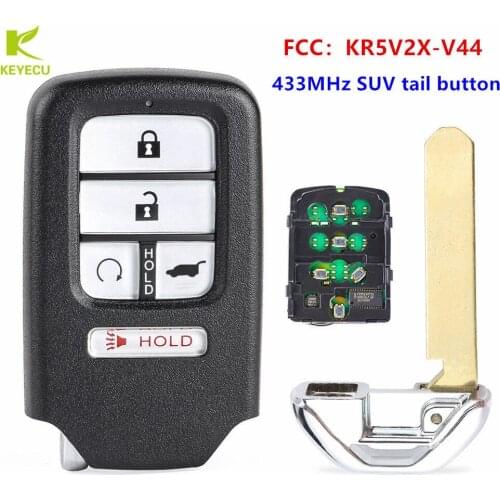 KEYECU Replacement Smart Remote Key Fob 433MHz ID47 Chip for Honda 2017 CR-V 2016-2017 Pilot ,FCC ID: KR5V2X