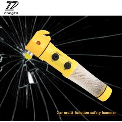 ZD 1X Car safety hammer Multifunction escape tool For Hyundai solaris tucson accent Mazda 3 6 cx-5 Fiat punto ducato Accessories