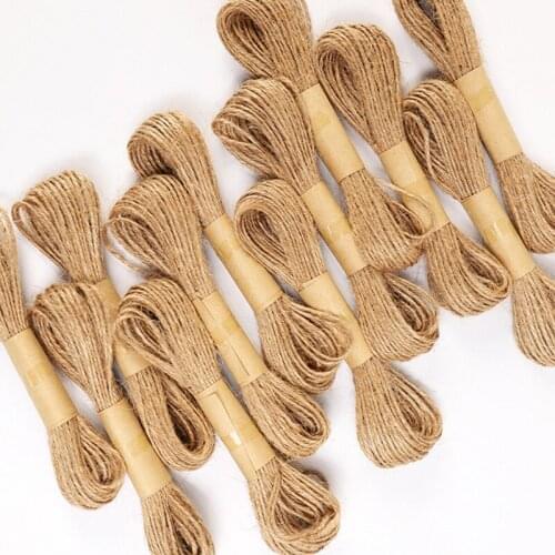 1mm Natural Colored Jute Cord Rope String Ribbon Sewing DIY Vintage Wedding Jute Twine Thread Crafts Party Home Decoration