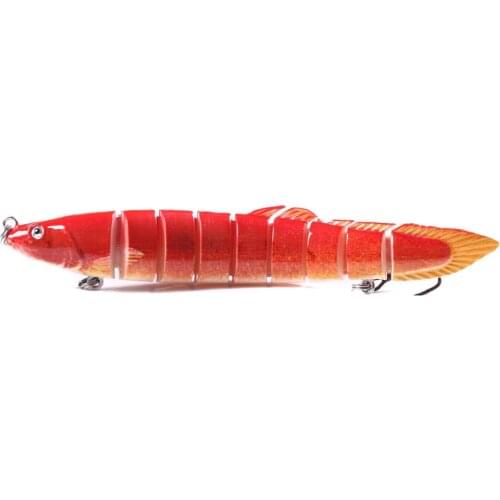 1pcs 14cm 21.4g 9-Segment Sinking Wobblers Crankbaits Swimbait Multi-Section Fishing Lure Artificial Hard Bait Tackle for Pike