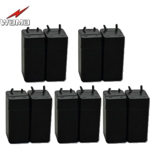 10pcs/Lot Wama Rechargeable Battery 4V 400mAh Table Lamp Flashlight Mosquito Coils 0.4AH Lead-Acid Cell Storage Batteries 3D04