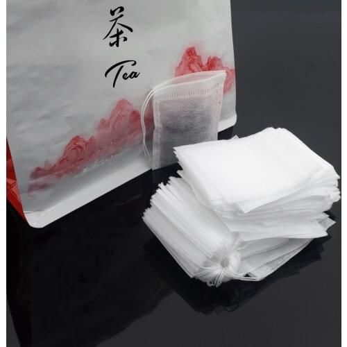 100Pcs Tea 5.5*7cm Filter Paper Bags Disposable green tea Drawstring With String Heal Safe Loose Tea Strong Penetration Tea bags