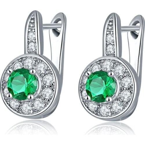 2021 YJGS Boutique Hot Selling Hoop Earrings For Female AAA Zircon Multi Colors Trend Earring Party Decorations Birthday Present