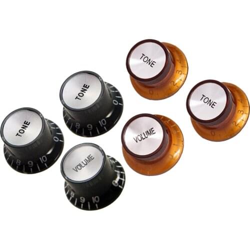 6 Pieces Acrylic Guitar Tone Volume Knobs for ST Electric Guitar Accessory