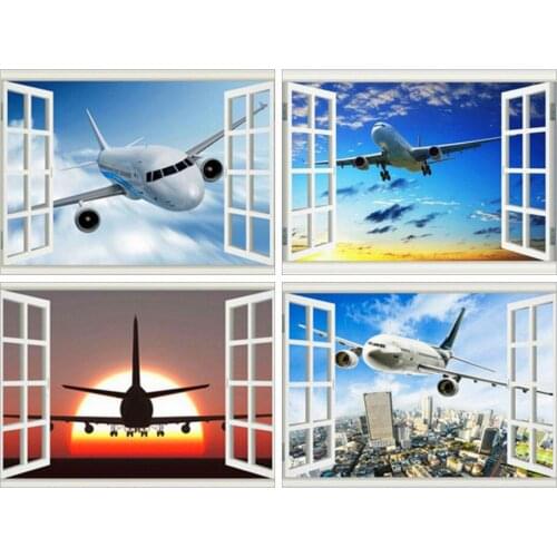 AZQSD Diamond Painting 5d Window Cross Stitch Rhinestones Diamond Embroidery Scenery Wall Art Needlework Gift Home Decor