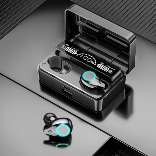 X3 TWS Wireless Headphone 9D Stereo Bluetooth-compatible 5.1 Waterproof Sports In-ear Earphones With Microphone LED Screen