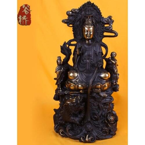 Bronze sculpture, decoration copper buddha guanyin buddha decoration copper crafts