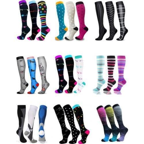 Multi Pairs Dropshipping Compression Stockings Unisex Varicose Veins Socks Medical For Men & Women Nurse Running Flight Travels