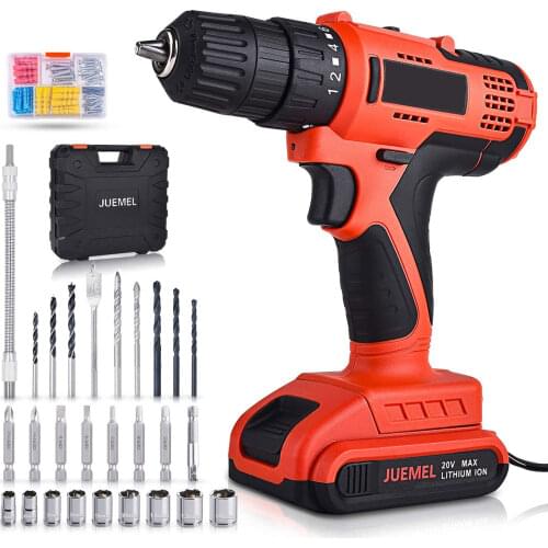 GOXAWEE 21V Electric Drill Cordless Screwdriver Mini Household Multi-Function Power Tools 2-Speed
