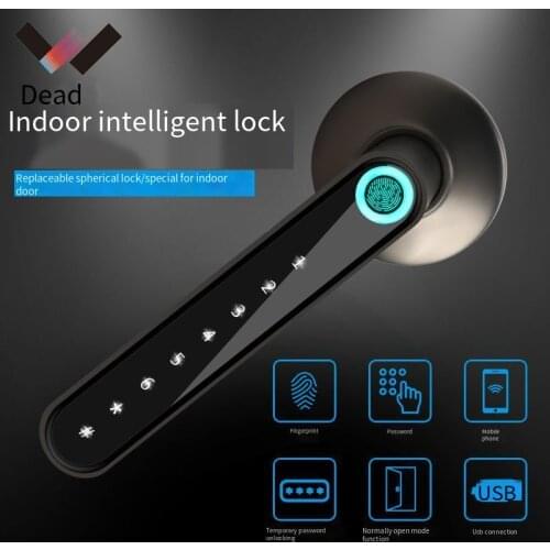 WAFU WF-016 Fingerprint Electronic Door Lock Smart Bluetooth Password Handle Lock APP Unlock Keyless Entry Support iOS/Android