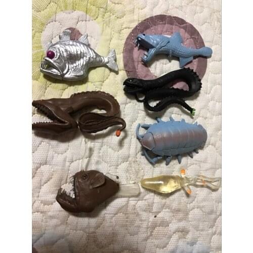 Solid pvc figure Genuine simulation model toy Deep sea creatures model set 7pcs/set