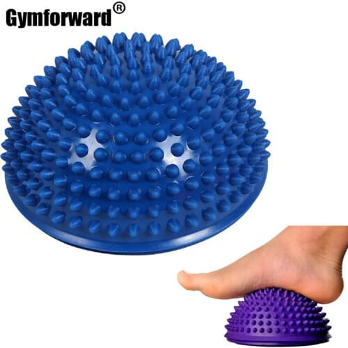 Fitness Yoga Half Ball Crossfit Foot Massager Gym Pilates Mat Muscle Relax Banlance Spiky Foot Sole Trigger Point Stability Ball