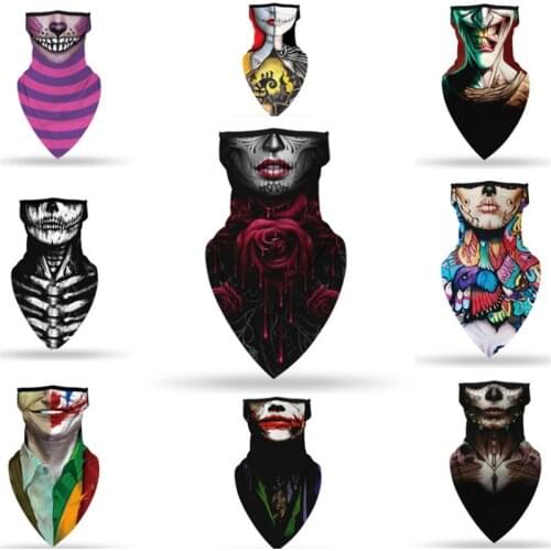 Halloween decoration mask DIY cosplay party scarf decoration clown/murderer motorcycle riding turban halloween decoration