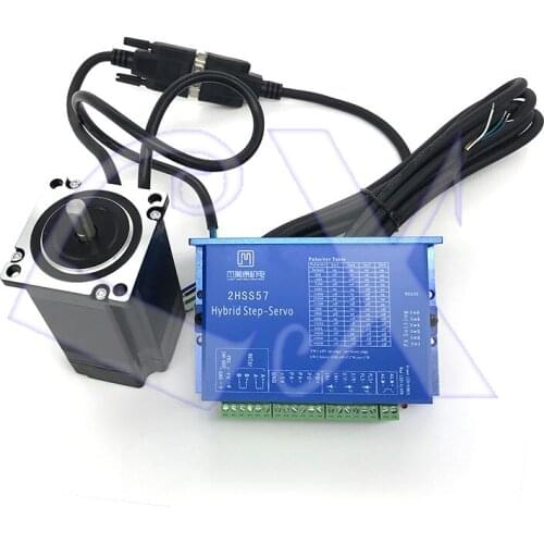 3set 57J1880EC-1000 + 2HSS57 Closed-loop step motor kit 2.2N.m Nema23 Hybird 2-phase stepper motor driver with 3M encoder line