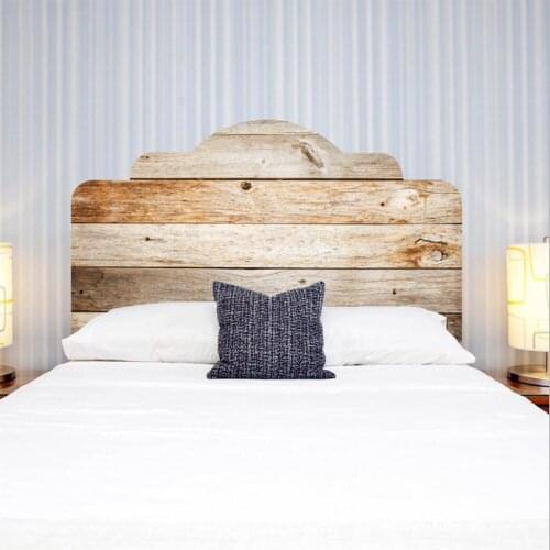 Creative retro wooden texture bedside sticker imitation solid wood decorative wall sticker bedroom background wall
