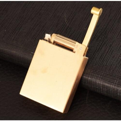 New Style Brass Kerosene Lighter Personality Creativity New Old-fashioned Grinding Wheel Lighter Gifts for Men