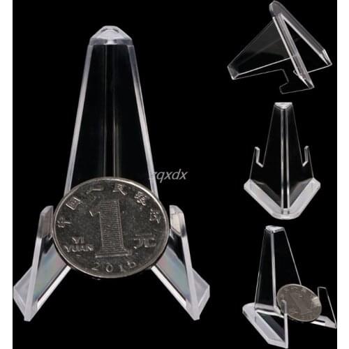 Coins Medals Badge Golf Post Card Easels Clear Acrylic Mini Display Holder Show Stand Exhibit Mount