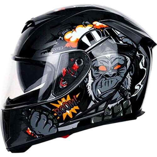 JIEKAI Full Face Motorcycle Helmet Motocross Helmet Double Lens Riding Racing Casco Moto Crash Helmet Motorcycle DOT Approved