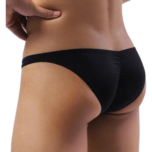 Mens Briefs Seamless Ice Silk Breathable Ultra-thin Underpants Sexy Men Panties Elastic Underwear