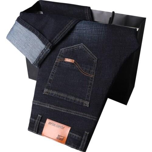 Spring/Autumn Italian Style Men Jeans,pantaloni uomo estivi regular Genuine jeans for men,Business Slim Fit Elastic Denim pants