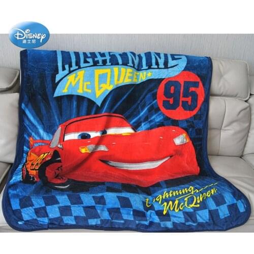 Disney Cartoon Lightning McQueen Car Soft Flannel Blanket Throw Flat Sheet for Boys Girls on Bed Sofa Couch Kids Gift 150X200CM