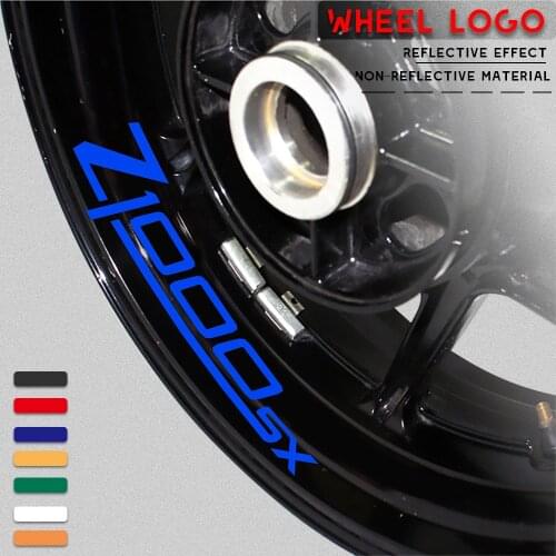 New motorcycle wheel sticker waterproof reflective wheel decals rim decoration logo for KAWASAKI Z1000SX z 1000sx