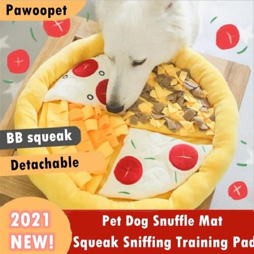 NEW! Pet Dog Snuffle Mat Pet Squeak Sniffing Training Blanket Detachable Fleece Pads Dog Mat Relieve Stress Nosework Puzzle Toy
