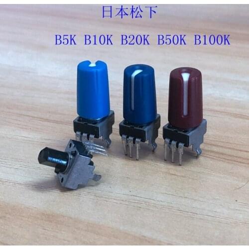 Original new 100% frequency converter operation panel speed control knob frequency potentiometer B5K 10K 20K 50K 100K 8mm SWITCH