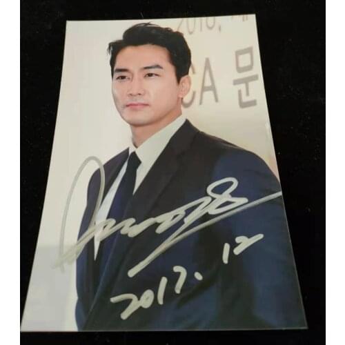 Hand signed Song Seung Heon autographed photo 4*6 012021