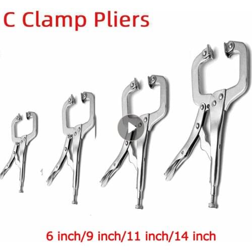 Face Clamp Pliers Woodworking 6/9/11/14 Inch Table Vise Grip DIY Hand Tool Cabinets Locking Quick C Clamps Alloy Steel Locator