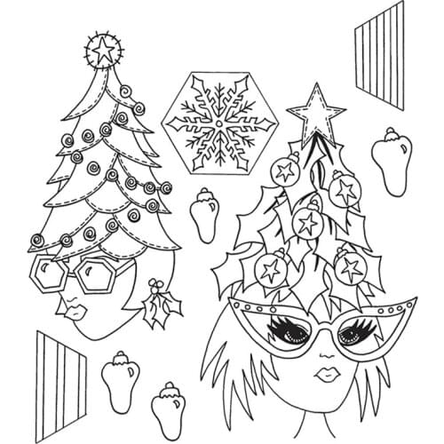 Clear Stamps Cool Girl Makeup fashion Wear Sunglasses Personality Funny Frame For DIY Scrapbook Photo Album Craft Card 2021 New