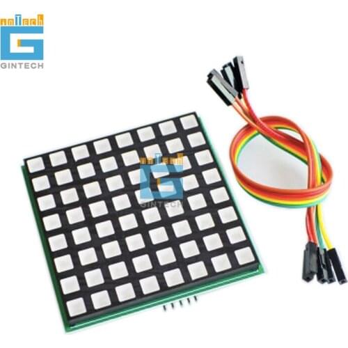 Raspberry Pi 3 8*8mm RGB dot matrix module BASED ON 74HC595 RPI-RGB-LED-Matrix LED Full Color Dot Matrix RGB LED Display Scr