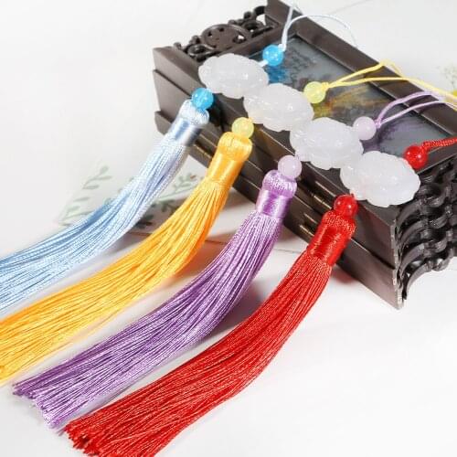 Multicolor White Jade Lotus Tassels DIY Jewelry Curtain Garments Decorative Accessories Key Car Bag Pendant Craft Tassels