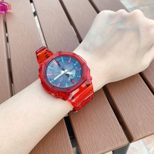 Watch Strap for GA-2100 GA-2100-1A1 GA-2100-4A with Bezel High Quality Resin Watchbands and Case Cover