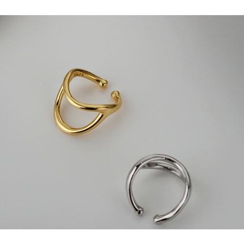 1pc Real 925 Sterling Silver Ear Cuffs for Women Non Pierced Ears Clip on Earrings Geometric Lines Korean Trend Earcuff