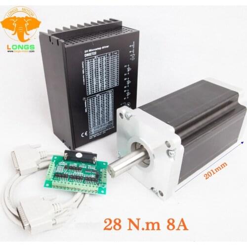 EU Free Shipping[3-7days ship] Stepper Motor Nema 42 4210 oz.in 8A 42HS6480&Stepper driver DM2722A 9.8A CNC kit