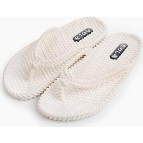 2021 Summer Slippers Women Casual Massage Durable Flip Flops Beach Sandals Female Wedge Shoes Striped Lady Room Slippers