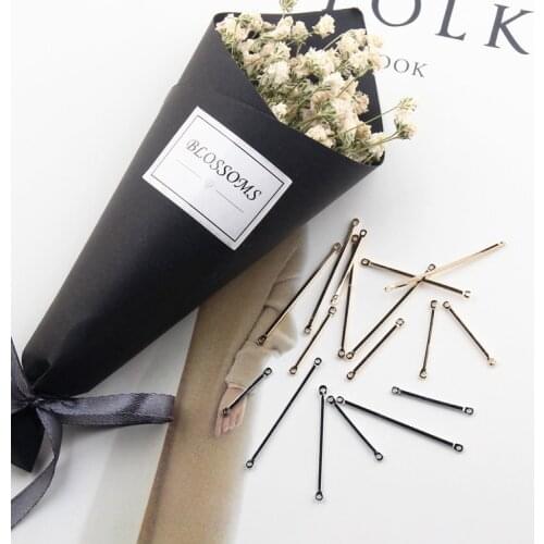 Double Hole Connector Minimalist Geometric Pin Eardrop Diy Pendant Earring Material 8pcs