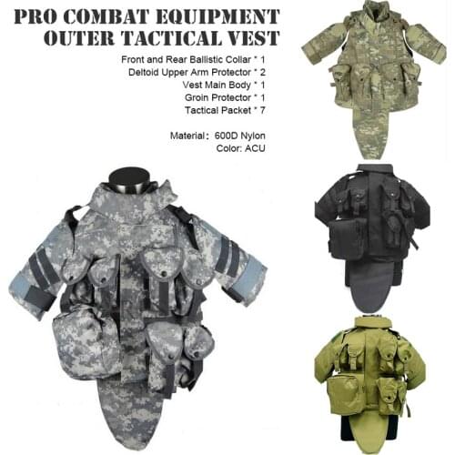 Outdoors Tactical Paintball Airsoft Military OTV Body Armor Durable Carrier Combat Vest Men Soft Cushion Pads Full Adjustable Wa