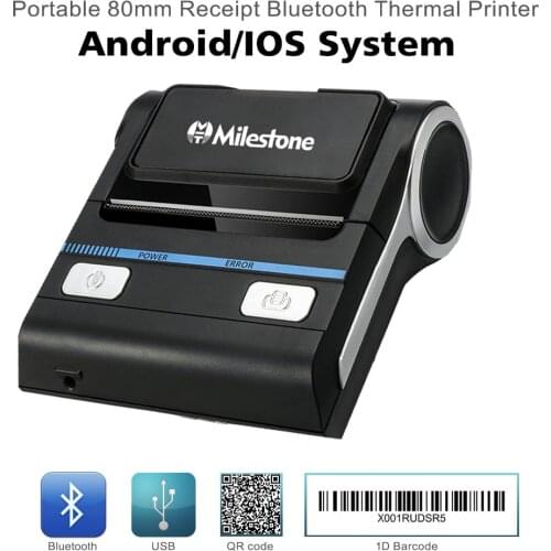Android IOS Thermal Printer 80mm 3 inch Portable Bluetooth Android POS Computer Receipt Bill Printet for Drugstore POS Printer