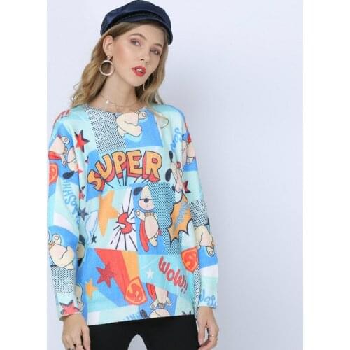 Fall Sprint Mid-length Loose Casual Sweaters Womens Tops O-neck Loose Knitted Pullover Sweaters Long Sleeve Outerwear T19106