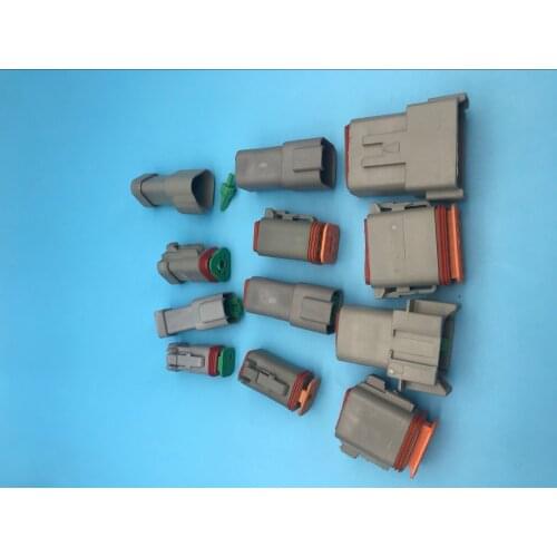 10 pcs Deutsch DT 2/3/4/6/8/12 Pin Waterproof Electrical Wire Connector plug Kit 22-16AWG Engine/Gearbox waterproof connector