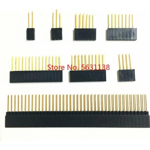 2.54mm Single Row Female Long pins 11mm 15mm Breakaway PCB Board Pin Header socket Connector 1*2/3/4/6/8/10/15Pin For Arduino