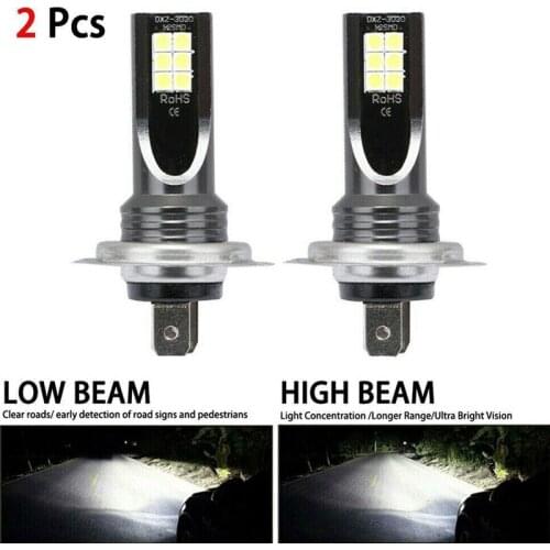 2Pcs H7 LED Headlight Conversion 110W 24000LM 6000K Error Free Canbus Bulb